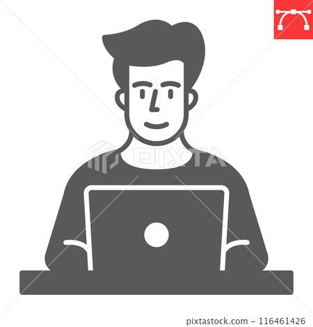 Student glyph icon 116461426