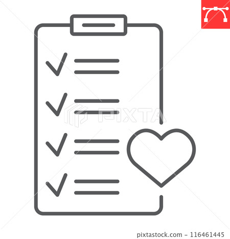 Wishlist line icon Wishlist line icon 116461445