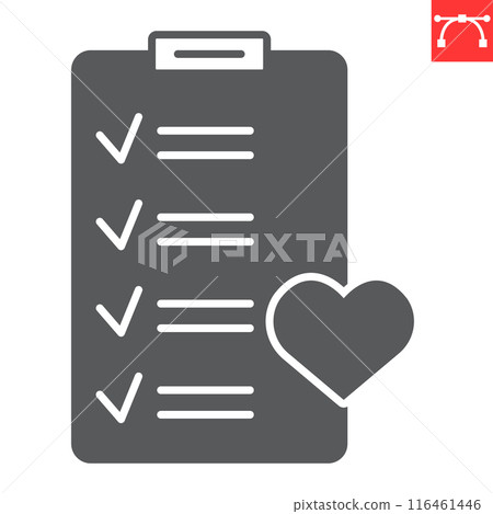 Wishlist glyph icon 116461446