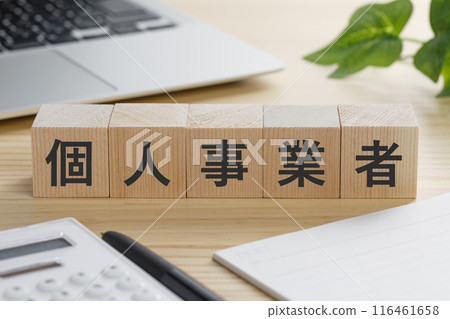 A building block with the words "individual business owner" written on it 116461658