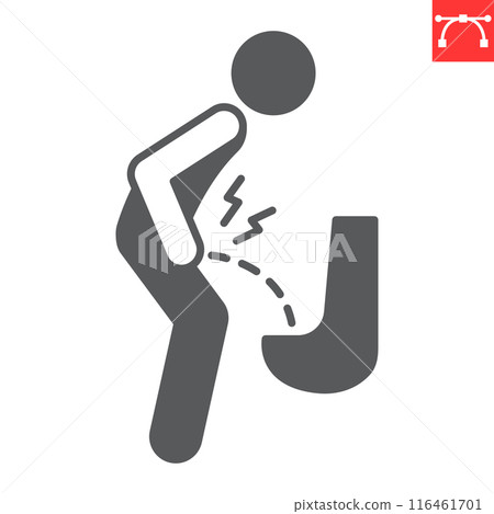 Urine pain glyph icon Urine pain glyph icon 116461701
