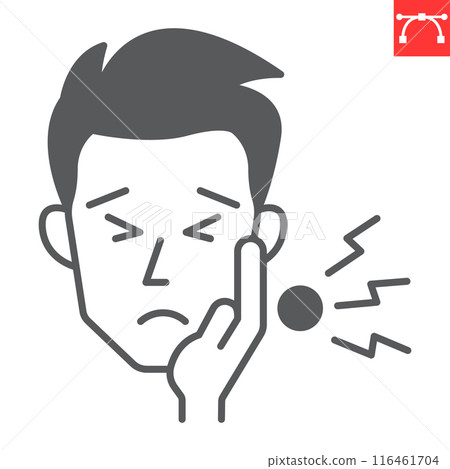 Toothache glyph icon Toothache glyph icon 116461704