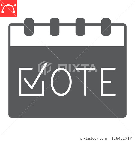 Election day glyph icon 116461717