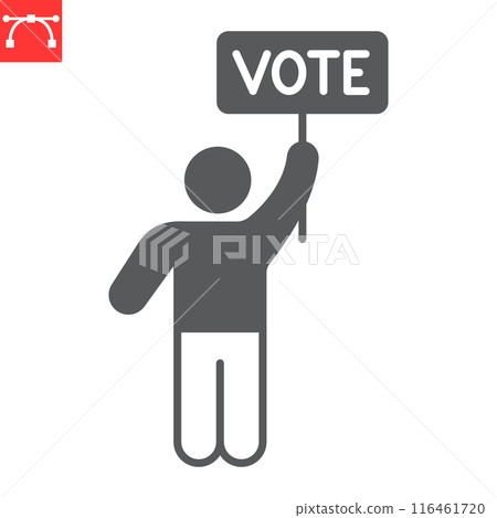 Election campaign glyph icon Election campaign glyph icon 116461720
