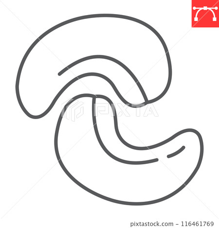 Cashew nut line icon Cashew nut line icon 116461769