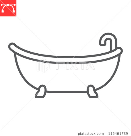 Bathtub line icon 116461789
