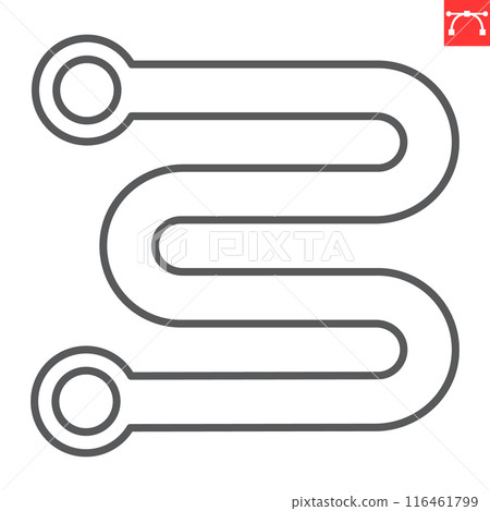 Towel rail line icon 116461799