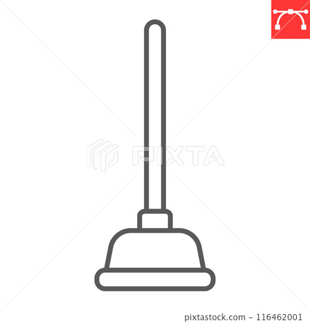 Plunger line icon Plunger line icon 116462001