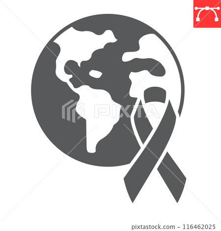 World cancer day glyph icon-插圖素材 [116462025] - PIXTA圖庫