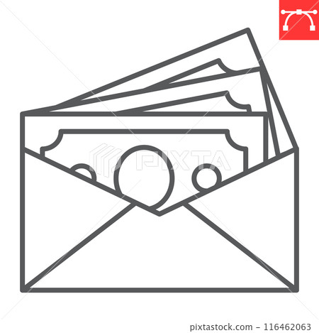 Salary line icon 116462063