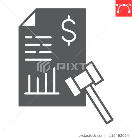 Tax penalty glyph icon Tax penalty glyph icon 116462064