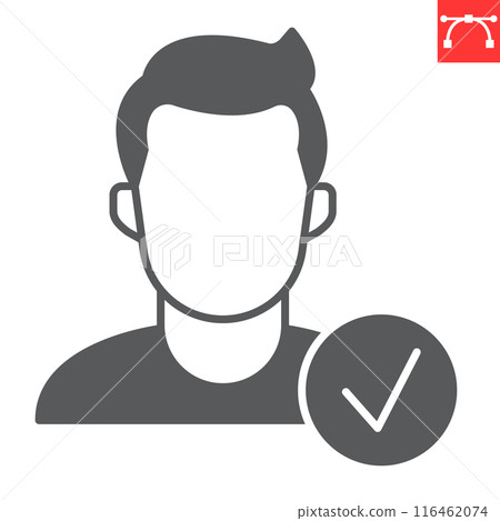 Eligibility glyph icon Eligibility glyph icon 116462074