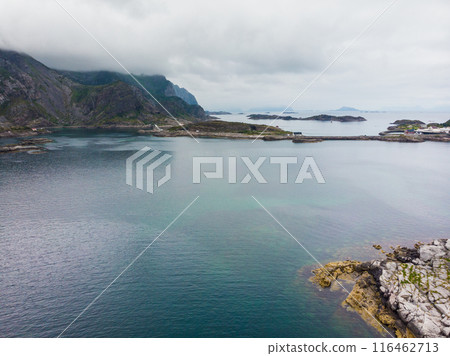 Aerial view. Lofoten islands landscape, Norway 116462713
