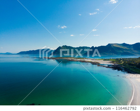 Seascape in Gimsoysand, Lofoten islands, Norway 116462792