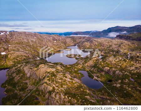 Aerial view. Lakes in mountains Norway Aerial view. Lakes in mountains Norway 116462800