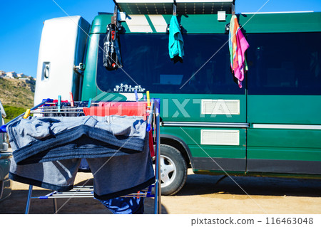 Clothes hanging to dry outdoor Clothes hanging to dry outdoor 116463048
