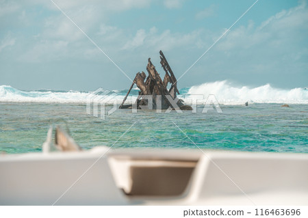 Boat excursion in Mauritius - shipwreck 116463696