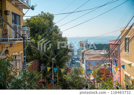 Colorful houses of Valparaiso, Chile Colorful houses of Valparaiso, Chile 116463732