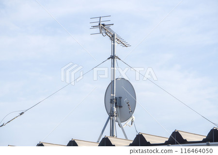 Satellite antenna rooftop 116464050