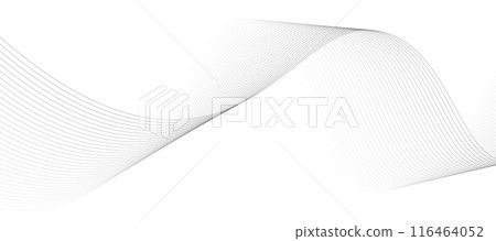 abstract black and white wave background. Vector illustration 116464052