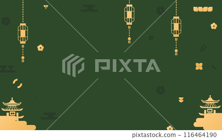 Chinese copy space green background Chinese copy space green background 116464190