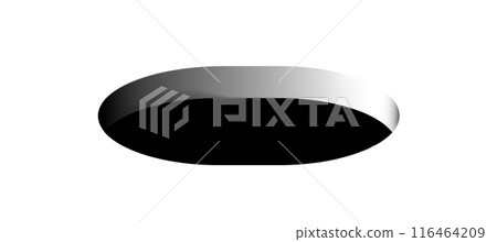 Black oval hole, rounded mockup. Isolated realistic transparent template. Png Black oval hole, rounded mockup. Isolated realistic transparent template. Png 116464209