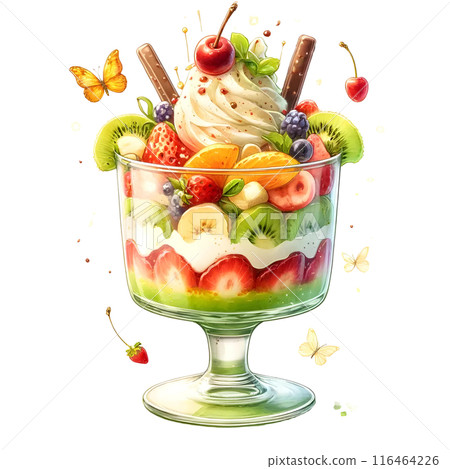 3d fruit parfait 3d fruit parfait 116464226
