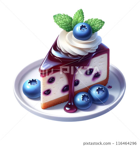 3d blueberry cheese cake  116464296
