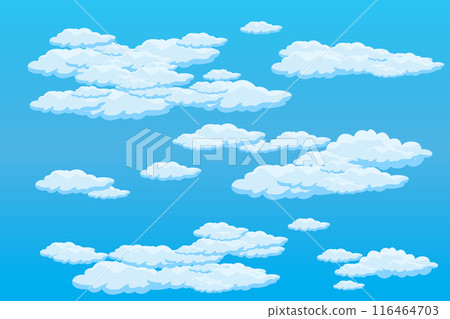 Cloud sky scene background vector simple cloud illustration template design 116464703
