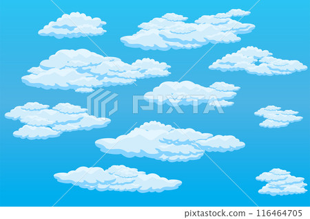 Cloud sky scene background vector simple cloud illustration template design 116464705