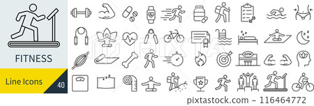 Fitness icon set 116464772