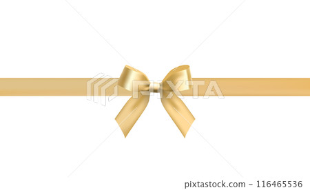 Bow gold ribbon design material 116465536