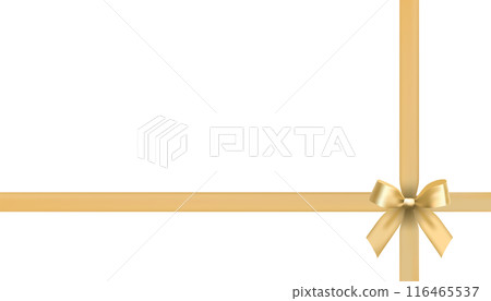 Bow gold ribbon design material 116465537