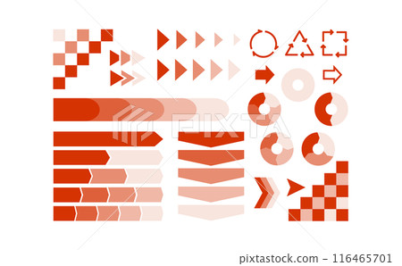 Set of simple red flow charts Set of simple red flow charts 116465701