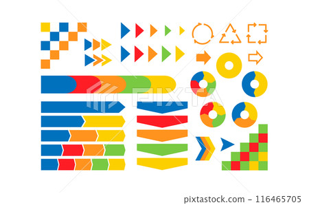 A set of simple and colorful flow charts A set of simple and colorful flow charts 116465705