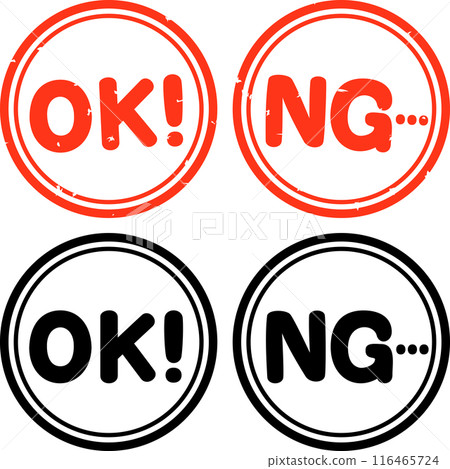 OK 和 NG 印章 116465724