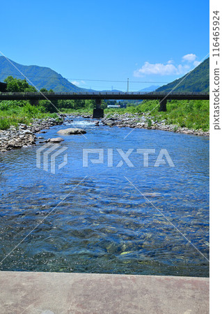 新潟縣湯澤町清津河大橋河景 116465924