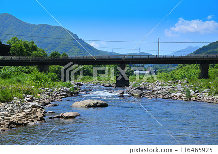 新潟縣湯澤町清津河大橋河景 116465925
