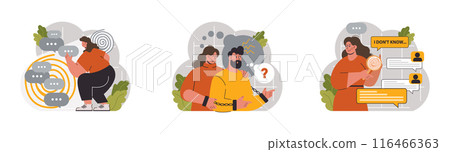 Manipulation. Psychological control method. Domination exploitation, emotional abuse and control. Toxic relationship, propaganda, internet addiction idea. Flat vector illustration Manipulation. Psychological control method. Domination exploitation, emotional abuse and control. Toxic relationship, propaganda, internet addiction idea. Flat vector illustration 116466363