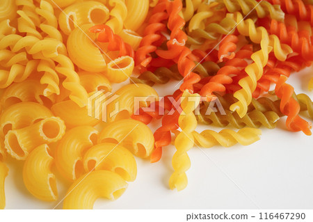 Pasta noodles for cooking Italian food. 116467290