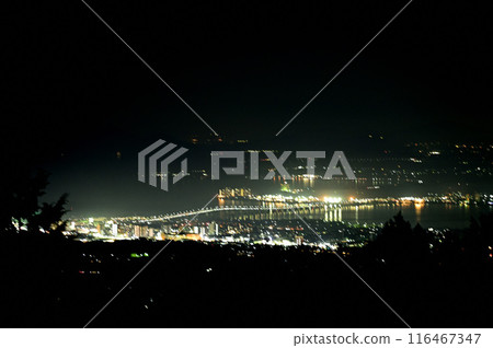 從琵琶湖展望台欣賞琵琶湖大橋夜景 116467347