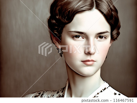 女性臉部藝術插畫 116467591