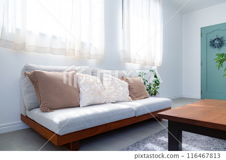 Sunny living room 116467813