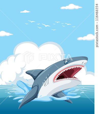 Shark Leaping from Ocean Waves Shark Leaping from Ocean Waves 116468354