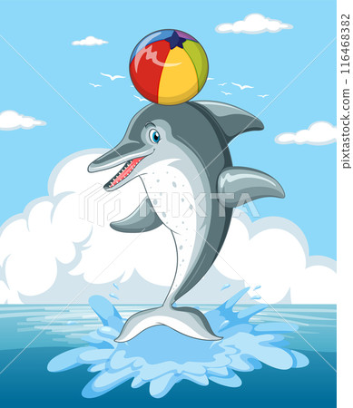 Dolphin Balancing Beach Ball 116468382