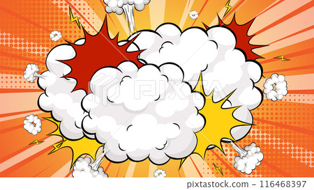 Comic Style Explosion Illustration 116468397