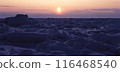 Sunset and drift ice in Onnebetsu, Hokkaido 116468540