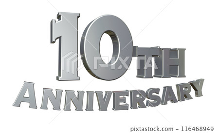 3DCG characters "10th Anniversary/10th Anniversary" Silver, Silver 116468949
