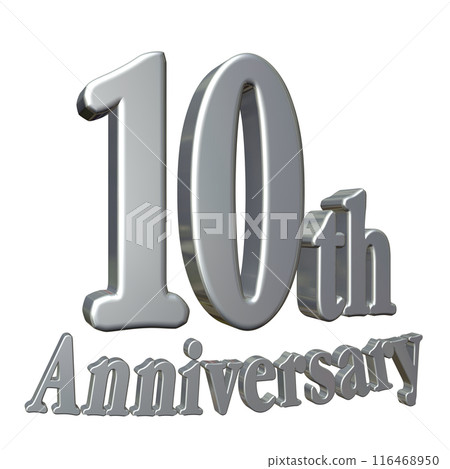 3DCG characters "10th Anniversary/10th Anniversary" Silver, Silver 116468950