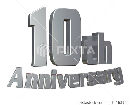 3DCG characters "10th Anniversary/10th Anniversary" Silver, Silver 116468951